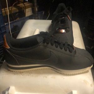 Nike Cortez Black with Metallic Pink Accents